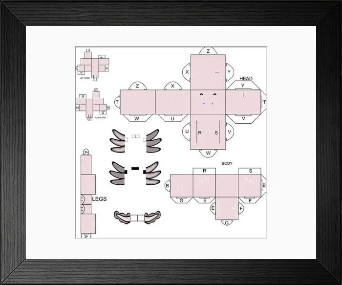Framed Print : axolotl character cartoon illustration cube craft design in vector format Framed Print : axolotl character cartoon illustration cube craft design in vector format