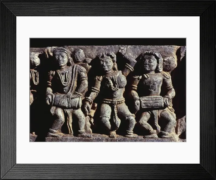 Framed Print : Panel of dance and music, Karnataka, India, Asia Framed Print : Panel of dance and music, Karnataka, India, Asia