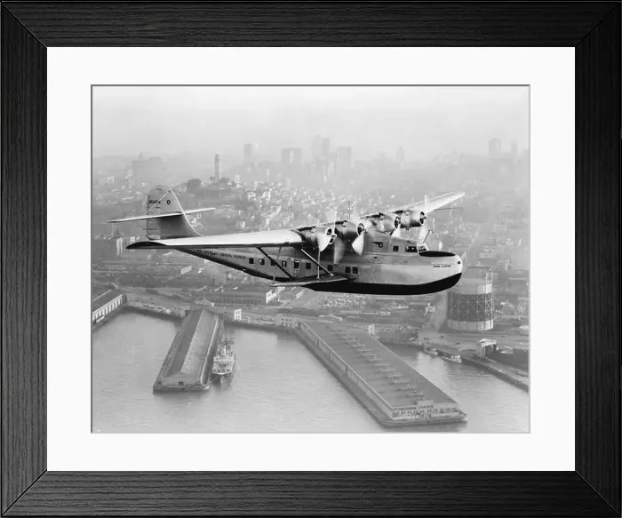 Framed Print : Vintage photo circa 1936 of a Martin M-130 China Clipper four-engine flying boat built for Pan American Airways Framed Print : Vintage photo circa 1936 of a Martin M-130 China Clipper four-engine flying boat built for Pan American Airways