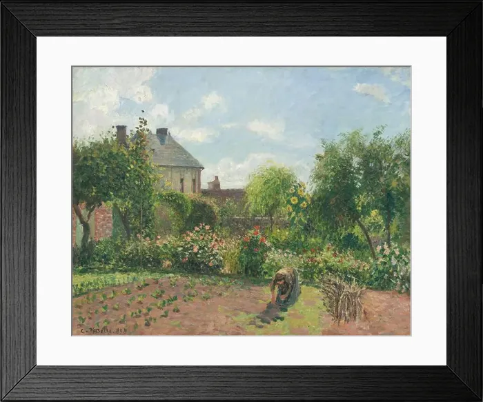Framed Print : Title: The Artist's Garden at Eragny Creator: Camille Pissarro Date: 1898 Content Framed Print : Title: The Artist's Garden at Eragny Creator: Camille Pissarro Date: 1898 Content