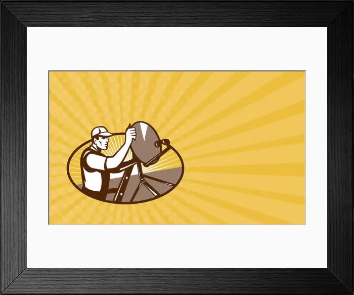 Framed Print : Business card TV Satellite Dish Installer Framed Print : Business card TV Satellite Dish Installer