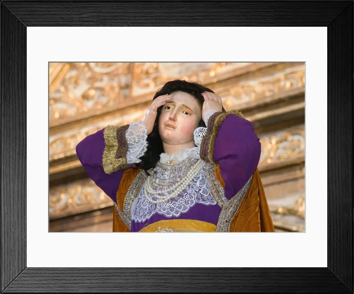 Framed Print : Statue of MARY MAGDALENE ready for Easter Procession in the TEMPLO DEL ORATORIO in SAN MIGUEL DE ALLENDE MEXICO Framed Print : Statue of MARY MAGDALENE ready for Easter Procession in the TEMPLO DEL ORATORIO in SAN MIGUEL DE ALLENDE MEXICO