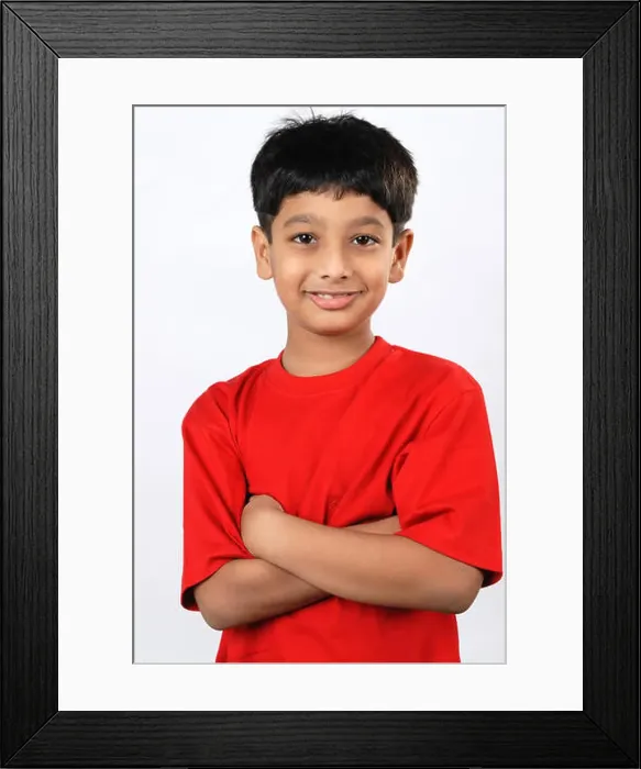Framed Print : South Asian Indian boy in red shirt, India MR#152 Framed Print : South Asian Indian boy in red shirt, India MR#152