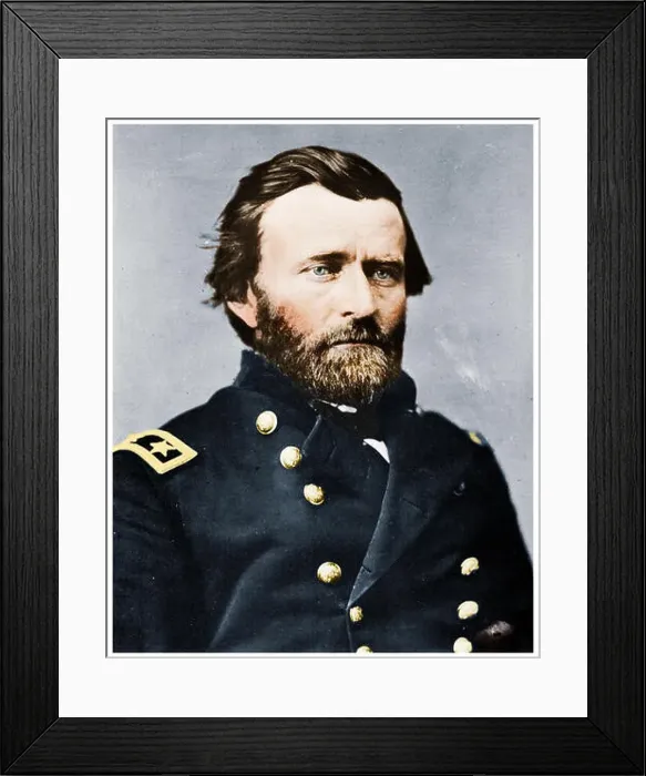 Framed Print : General Ulyssess Grant, American soldier and politician, c1860s (1955)