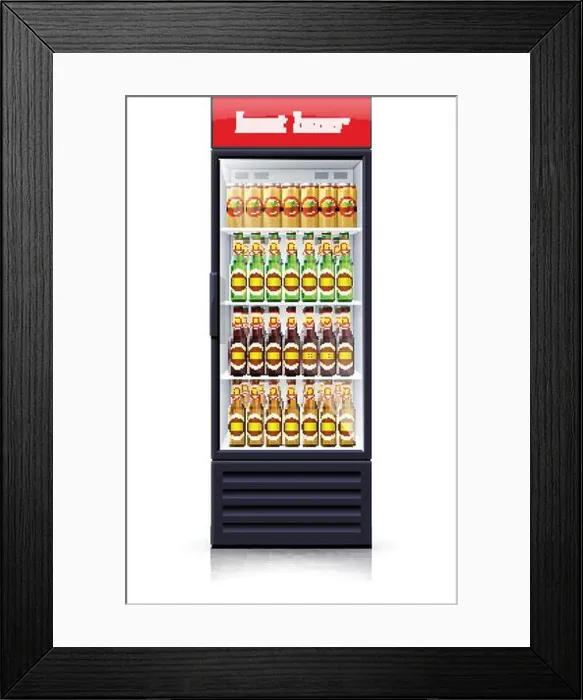 Framed Print : Fridge dispenser machine cooling Framed Print : Fridge dispenser machine cooling