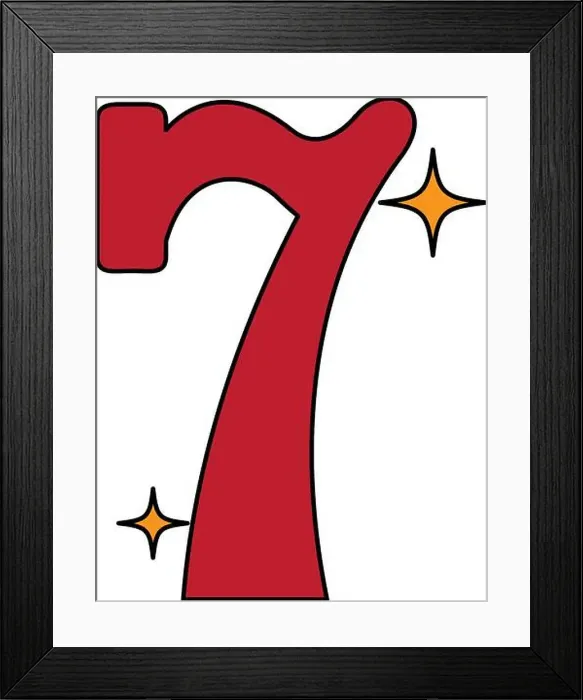 Framed Print : seven of slot machine design, Casino las vegas game lucky play win and chance theme Vector illustration Framed Print : seven of slot machine design, Casino las vegas game lucky play win and chance theme Vector illustration
