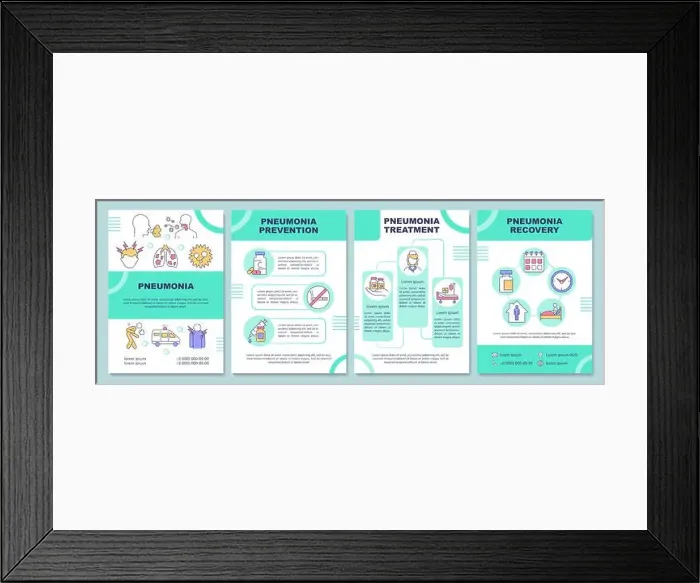 Framed Print : Pneumonia brochure template Framed Print : Pneumonia brochure template