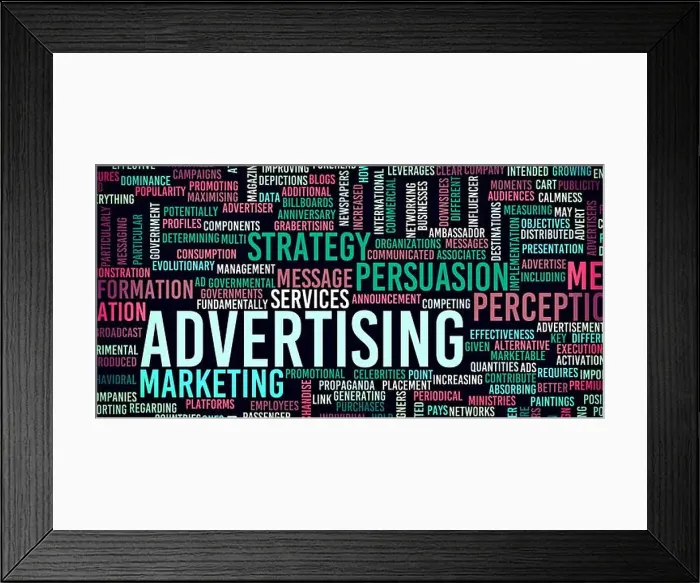 Framed Print : Advertising as a Business Concept Colorful Banner Background Framed Print : Advertising as a Business Concept Colorful Banner Background