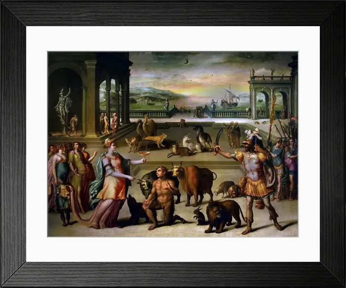 Framed Print : Ulysses Frees His Comrades from the Sorceress Circe` Spell 1579-1575 Florence, Italy