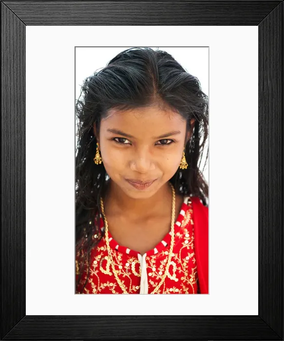 Framed Print : Beautiful young indian girl with a big happy smile. Andhra Pradesh, India Framed Print : Beautiful young indian girl with a big happy smile. Andhra Pradesh, India