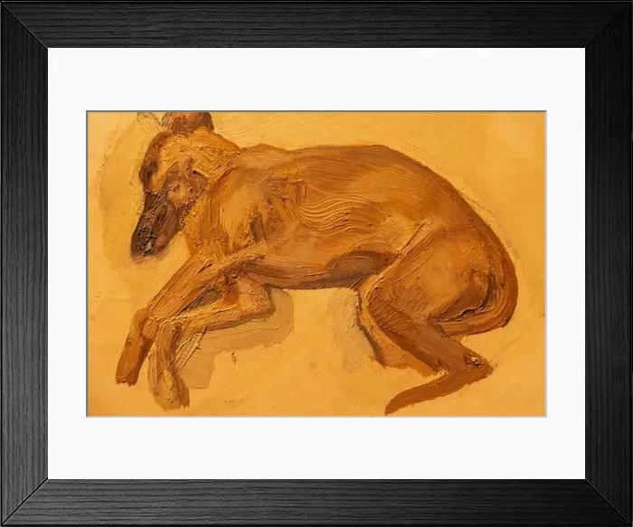 Framed Print : Portrait of Dog Pluto by Lucian Freud dated 1988 Framed Print : Portrait of Dog Pluto by Lucian Freud dated 1988