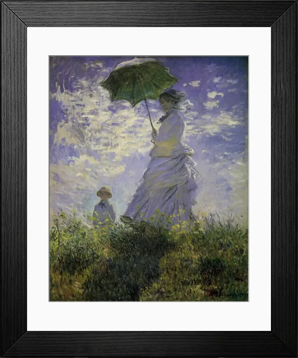 Framed Print : Woman with a Parasol-Madame Monet Framed Print : Woman with a Parasol-Madame Monet