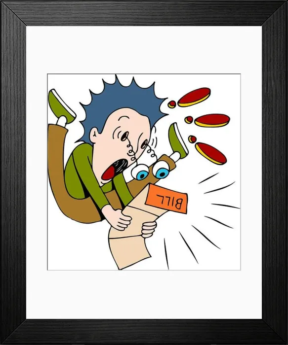 Framed Print : Shocked By The Bill Framed Print : Shocked By The Bill