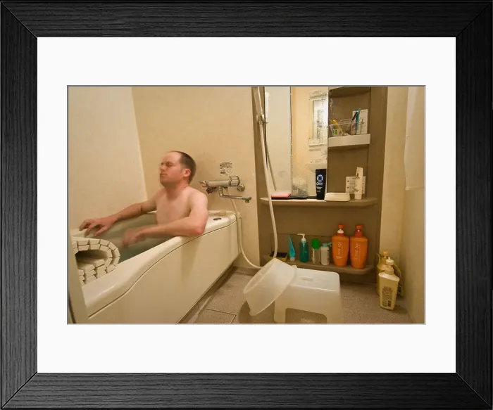 Framed Print : Traditional Japanese home bath (ofuro) Framed Print : Traditional Japanese home bath (ofuro)