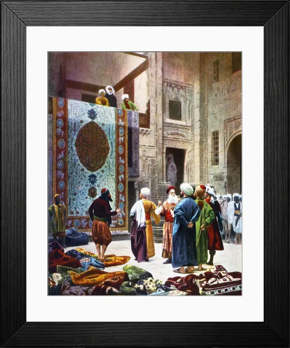 Framed Print : Jean-Leon Gerome, a French painter and sculptor, titled this work The Vendor of Rugs Framed Print : Jean-Leon Gerome, a French painter and sculptor, titled this work The Vendor of Rugs