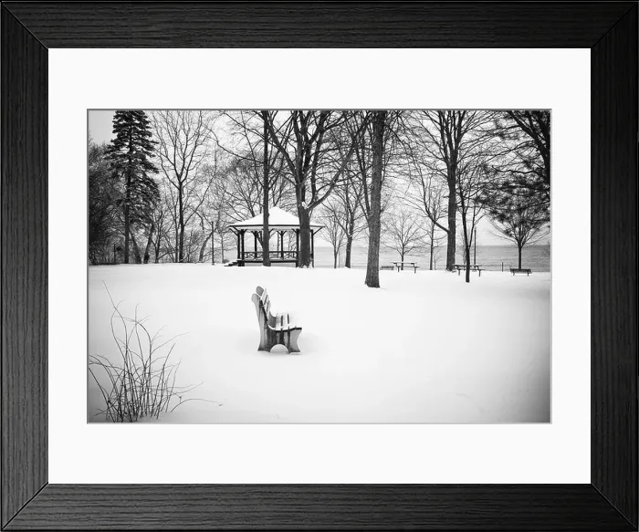 Framed Print : Lakeside Park in Winter, Oakville, Ontario