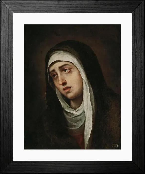 Framed Print : La Dolorosa. Español: La obra representa a la Virgen María Framed Print : La Dolorosa. Español: La obra representa a la Virgen María