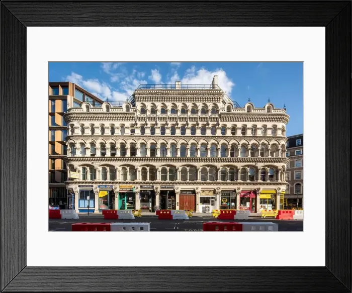 Framed Print : Axial view of north elevation of Albert Buildings Framed Print : Axial view of north elevation of Albert Buildings