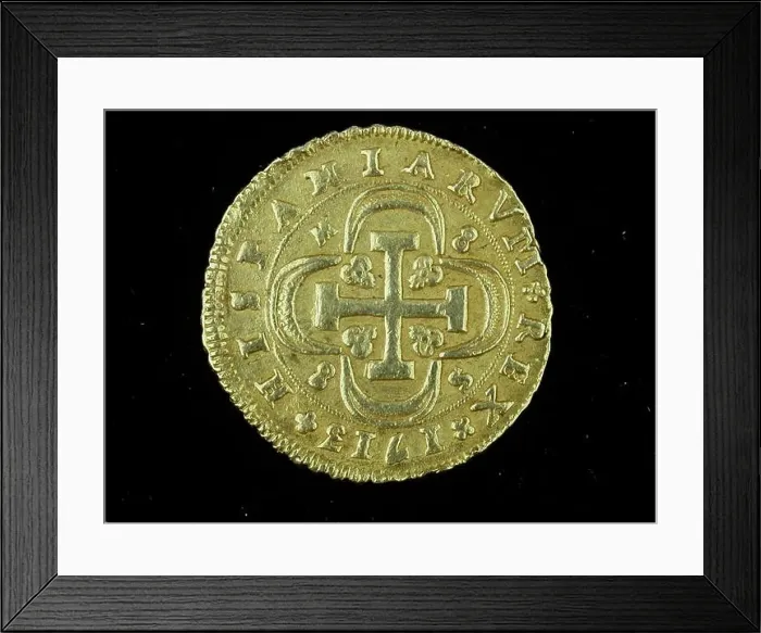 Framed Print : NUMISMATICA. MONEDA MODERNA. OCHO ESCUDOS DE ORO Framed Print : NUMISMATICA. MONEDA MODERNA. OCHO ESCUDOS DE ORO