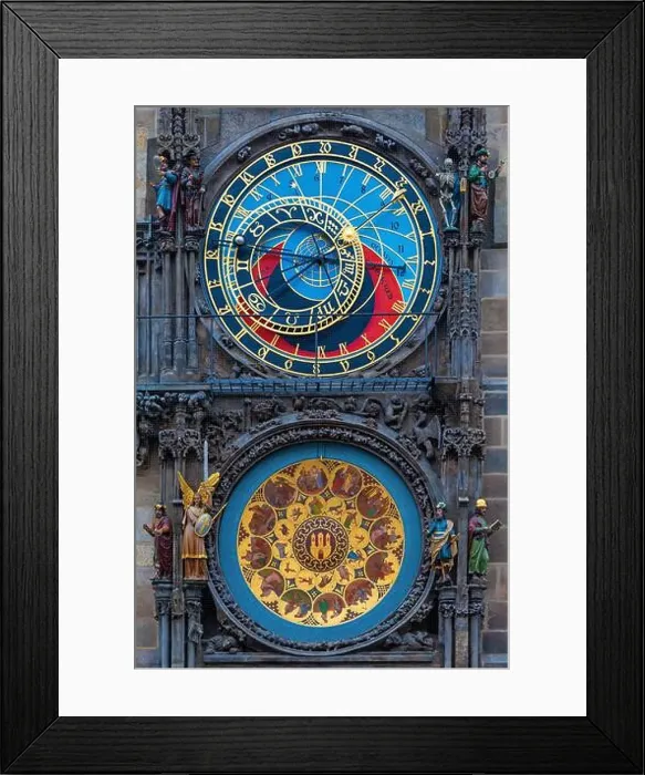 Framed Print : Vertical Prague astronomical clock, Old Town Hall, Prague, Czech Republic Framed Print : Vertical Prague astronomical clock, Old Town Hall, Prague, Czech Republic