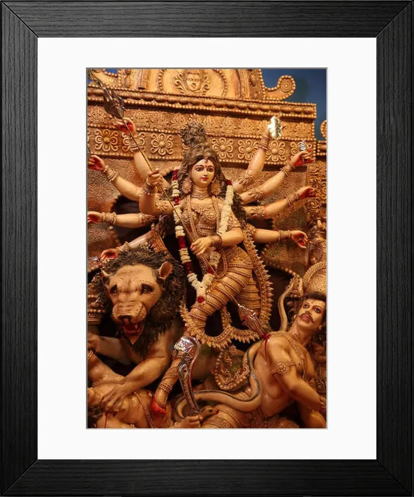 Framed Print : Bengali festival of Durga Puja being celebrated in India Framed Print : Bengali festival of Durga Puja being celebrated in India