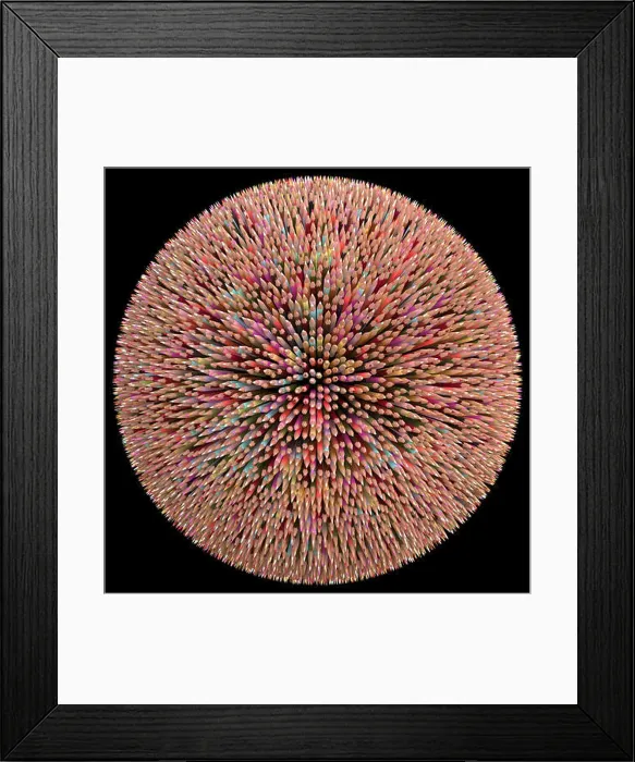 Framed Print : 2000 colored pencils arranged in sphere. Clipping path included Framed Print : 2000 colored pencils arranged in sphere. Clipping path included