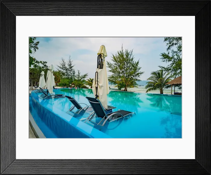 Framed Print : Swimming pool of luxury holiday hotel Framed Print : Swimming pool of luxury holiday hotel