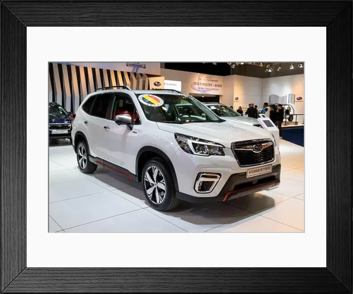 Framed Print : BRUSSELS - JAN 9, 2020: New Subaru Forester car model showcased at the Brussels Autosalon 2020 Motor Show Framed Print : BRUSSELS - JAN 9, 2020: New Subaru Forester car model showcased at the Brussels Autosalon 2020 Motor Show