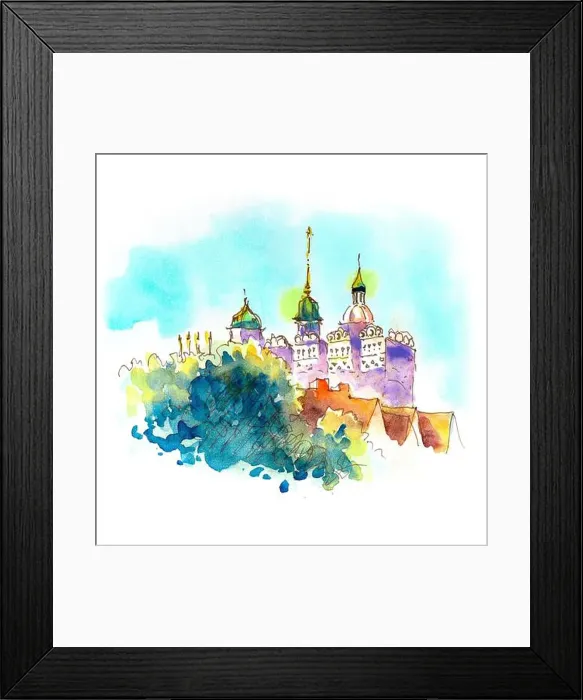 Framed Print : Watercolor sketch of Ducal Castle in Old Town in Szczecin, Pomerania, Poland Framed Print : Watercolor sketch of Ducal Castle in Old Town in Szczecin, Pomerania, Poland