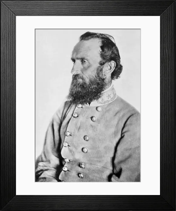 Framed Print : General Stonewall Jackson, Confederate general during the American Civil War Framed Print : General Stonewall Jackson, Confederate general during the American Civil War