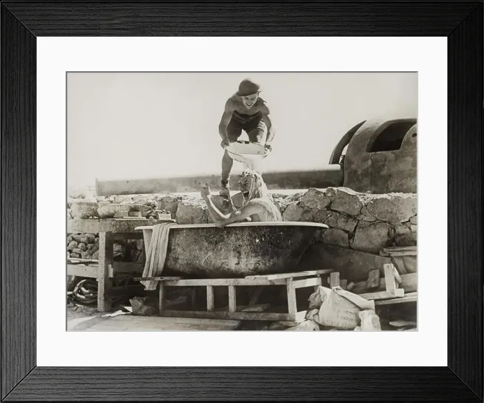 Framed Print : WWII, Washing Off the War, 1940s Framed Print : WWII, Washing Off the War, 1940s