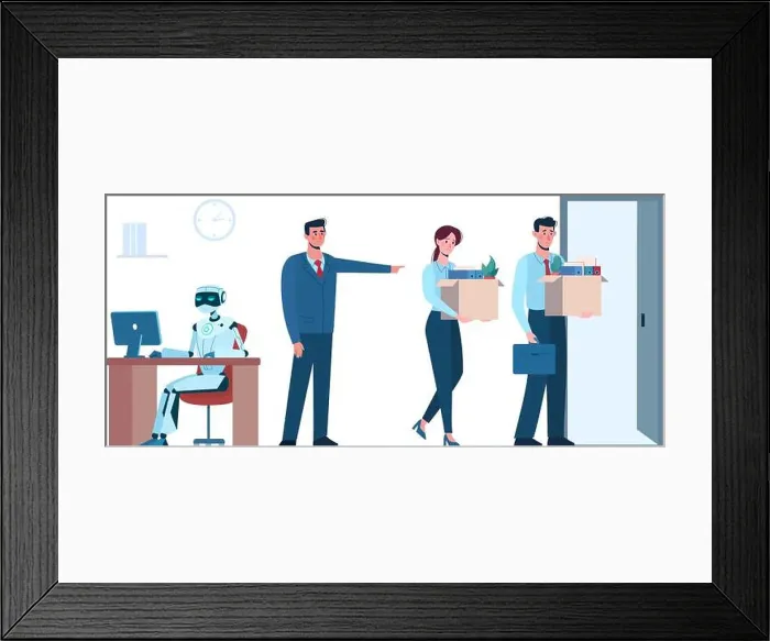 Framed Print : Artificial intelligence has replaced humans Framed Print : Artificial intelligence has replaced humans