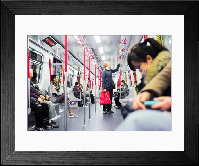 Framed Print : Subway train in Hong Kong Framed Print : Subway train in Hong Kong