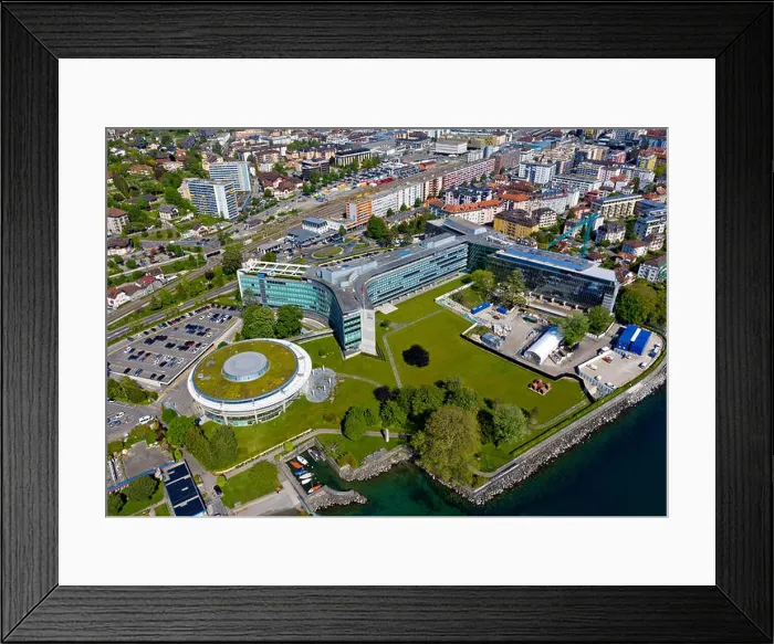Framed Print : Headquarters of the Swiss multinational food and drink company Nestle S.A. at Lac Leman, Vevey, Switzerland Framed Print : Headquarters of the Swiss multinational food and drink company Nestle S.A. at Lac Leman, Vevey, Switzerland