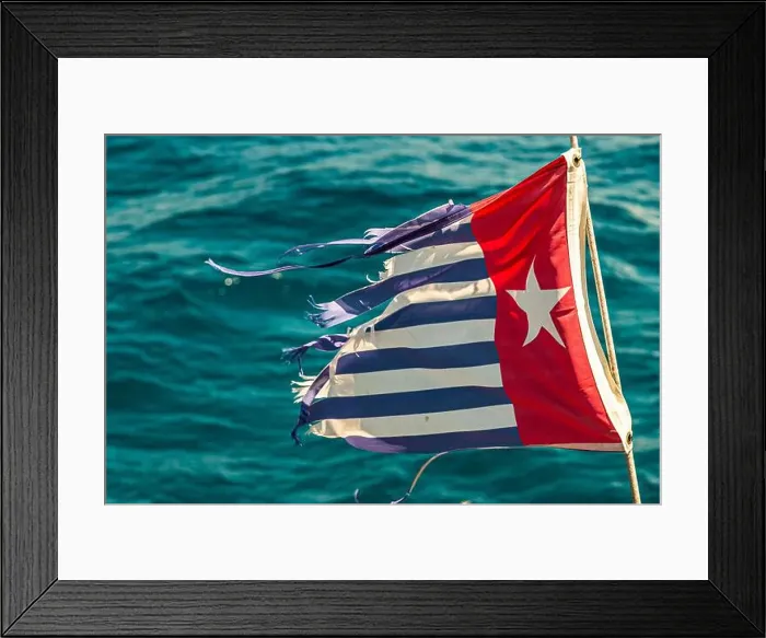 Framed Print : Morning Star (West Papua Flag) Framed Print : Morning Star (West Papua Flag)