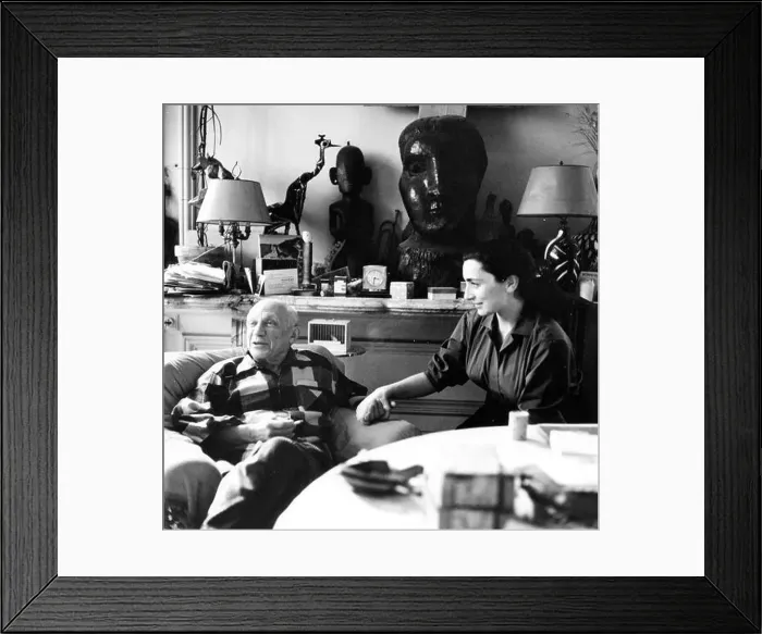 Framed Print : Pablo Picasso and Jacqueline Roque, 1957 Framed Print : Pablo Picasso and Jacqueline Roque, 1957