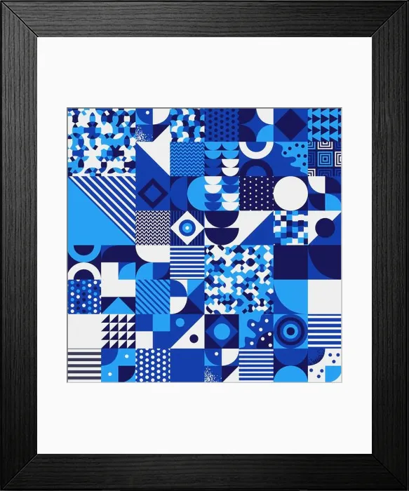 Framed Print : Vintage retro bauhaus design vector seamless pattern Framed Print : Vintage retro bauhaus design vector seamless pattern