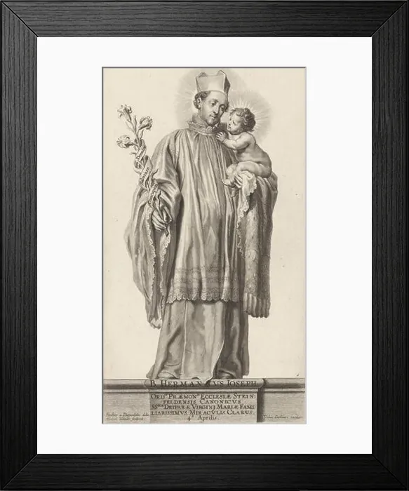 Framed Print : Saint Hermanus Josephus in Premonstratensian clothing Framed Print : Saint Hermanus Josephus in Premonstratensian clothing