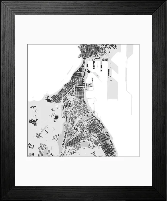 Framed Print : Urban city map of Las Palmas de Gran Canaria Framed Print : Urban city map of Las Palmas de Gran Canaria