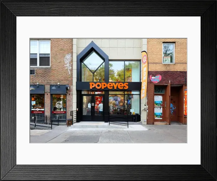Framed Print : Popeyes Louisiana Kitchen, 305 6th Ave Framed Print : Popeyes Louisiana Kitchen, 305 6th Ave