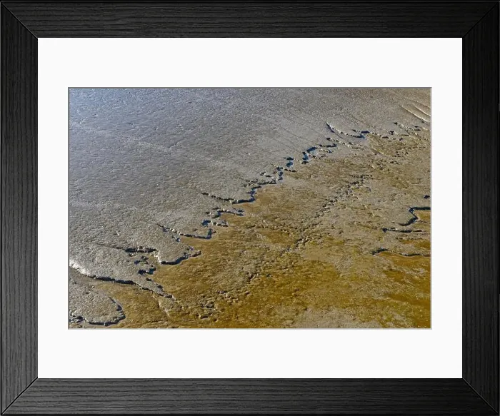 Framed Print : The mud, exposed at low tide, in Watchet harbour, Somerset, UK, looks like a satellite image of an unknown land Framed Print : The mud, exposed at low tide, in Watchet harbour, Somerset, UK, looks like a satellite image of an unknown land