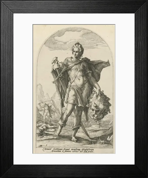 Framed Print : David, Heroes and Heroines of the Old Testament (series title) Framed Print : David, Heroes and Heroines of the Old Testament (series title)