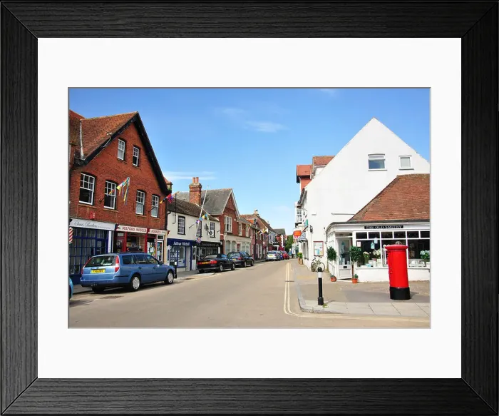 Framed Print : High Street, Milford-on-Sea, Hampshire, England, United Kingdom Framed Print : High Street, Milford-on-Sea, Hampshire, England, United Kingdom