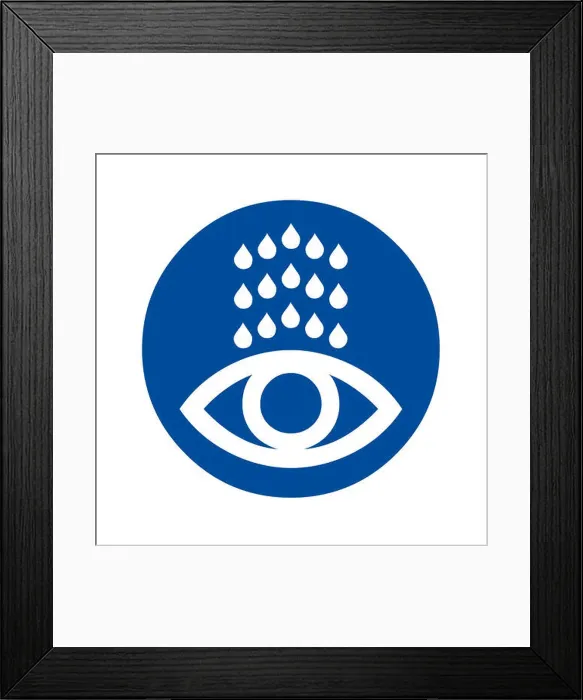 Framed Print : Eye wash station icon Framed Print : Eye wash station icon