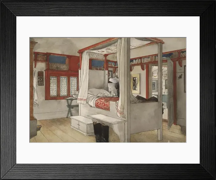 Framed Print : Carl Larsson, Daddy's Room, From A Home (26 watercolors) Framed Print : Carl Larsson, Daddy's Room, From A Home (26 watercolors)