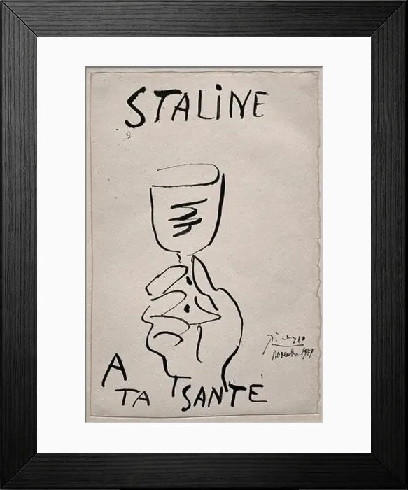 Framed Print : Staline a ta santè - inchiostro su carta - Pablo Picasso - 1949 - Pargi, Musee national Picasso Framed Print : Staline a ta santè - inchiostro su carta - Pablo Picasso - 1949 - Pargi, Musee national Picasso