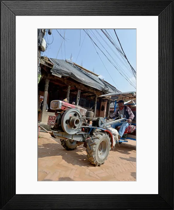 Framed Print : Tractor in Nepal Framed Print : Tractor in Nepal