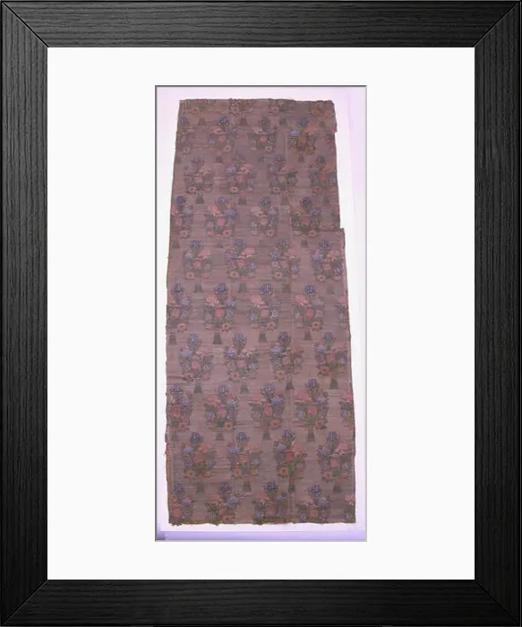 Framed Print : Floral Textile Fragment, early 17th century Framed Print : Floral Textile Fragment, early 17th century