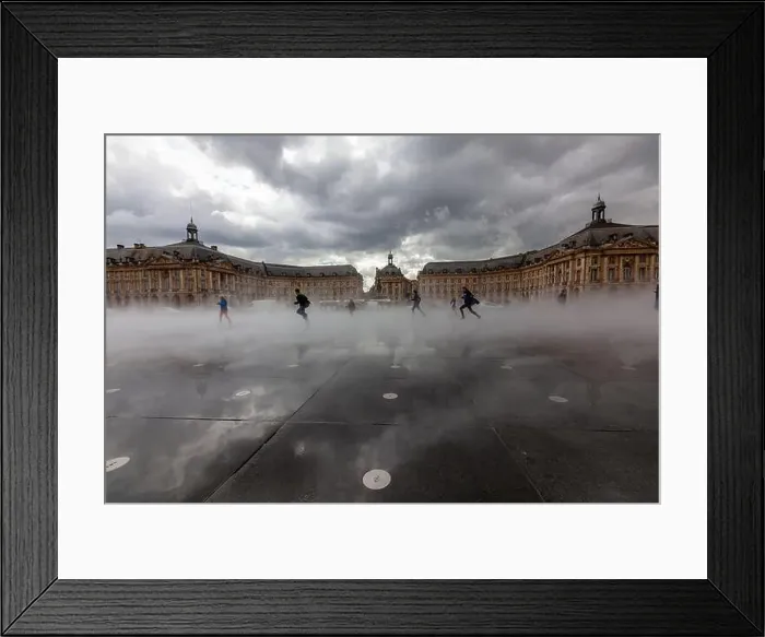 Framed Print : Playing in Water Mirror, Le Miroir d'eau, the world's largest reflecting pool, Bordeaux, Gironde, Aquitaine, France Framed Print : Playing in Water Mirror, Le Miroir d'eau, the world's largest reflecting pool, Bordeaux, Gironde, Aquitaine, France