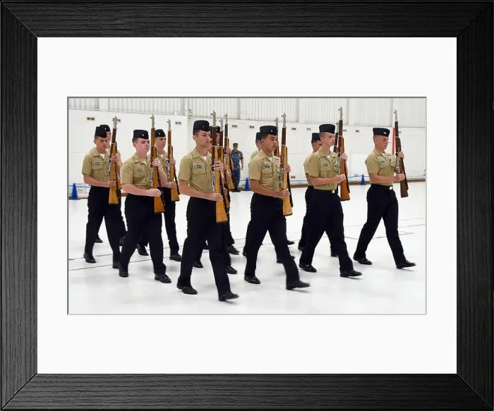 Framed Print : PENSACOLA, Fla. (April 8, 2017) – Navy Junior Reserve Officers Training Corps (NJROTC) cadets from Nease High School Framed Print : PENSACOLA, Fla. (April 8, 2017) – Navy Junior Reserve Officers Training Corps (NJROTC) cadets from Nease High School